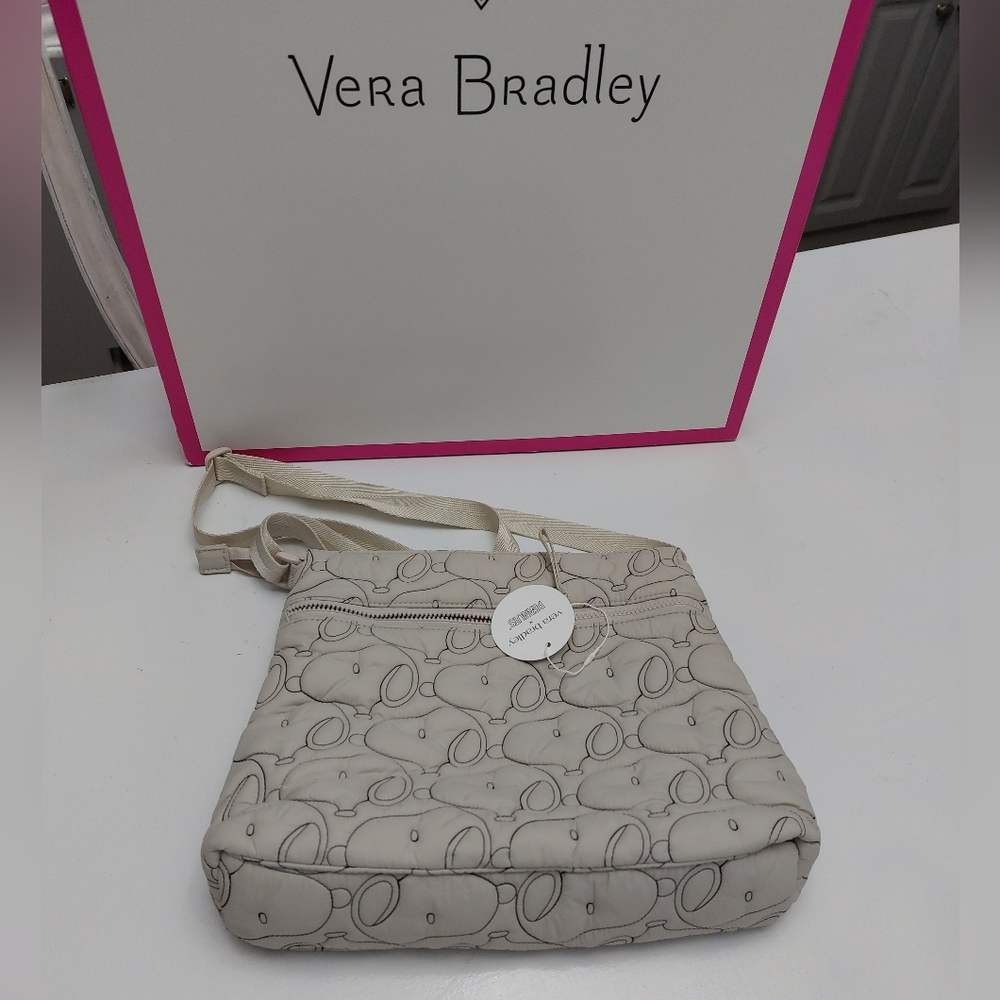 Vera Bradley Peanuts Snoopy Silhouette Original Zip Hipster NWT